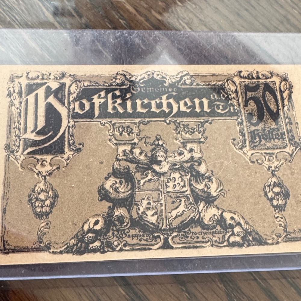 Vintage Hofkirchen 50 Heller Note